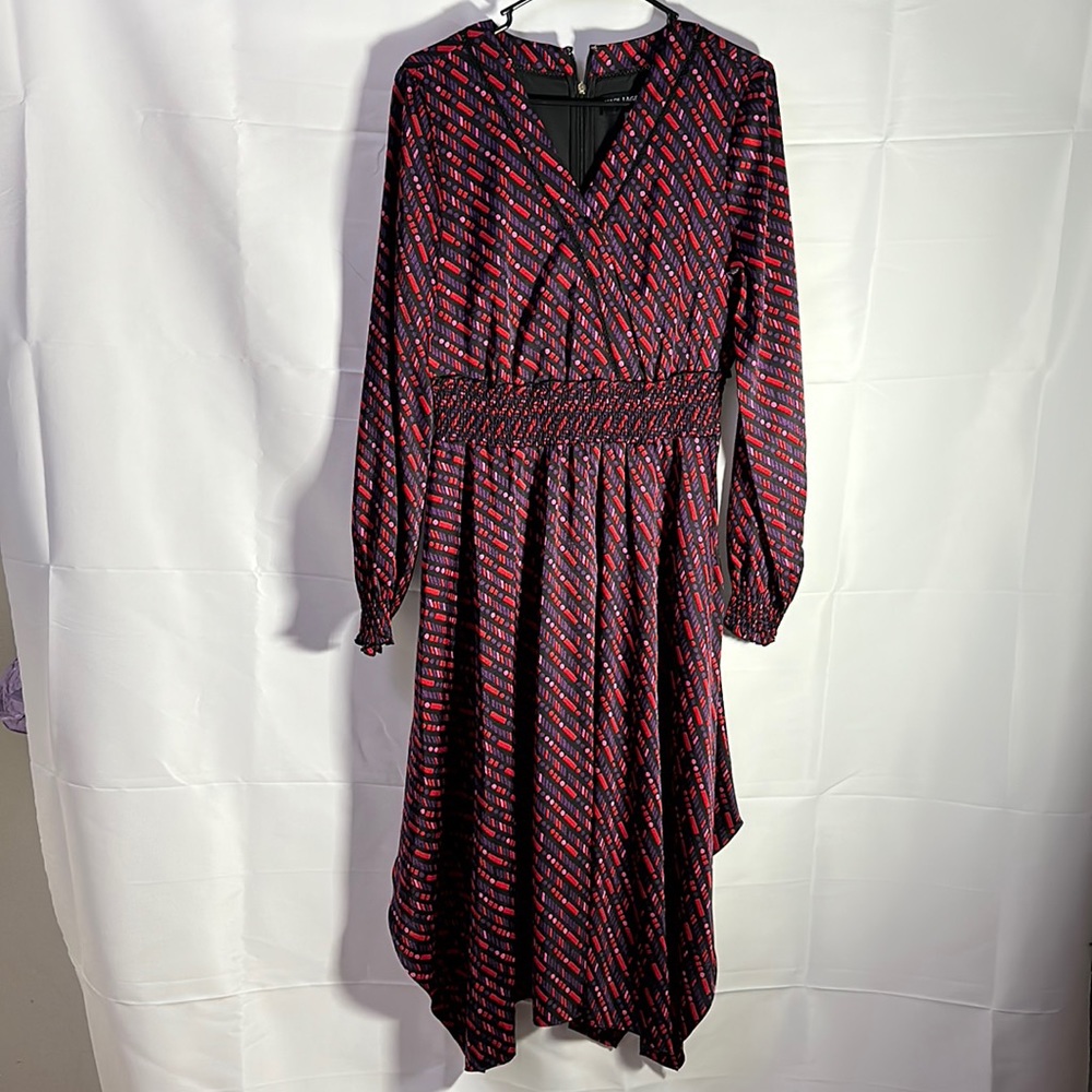 Karl Lagerfeld high and low with side pocket dress.